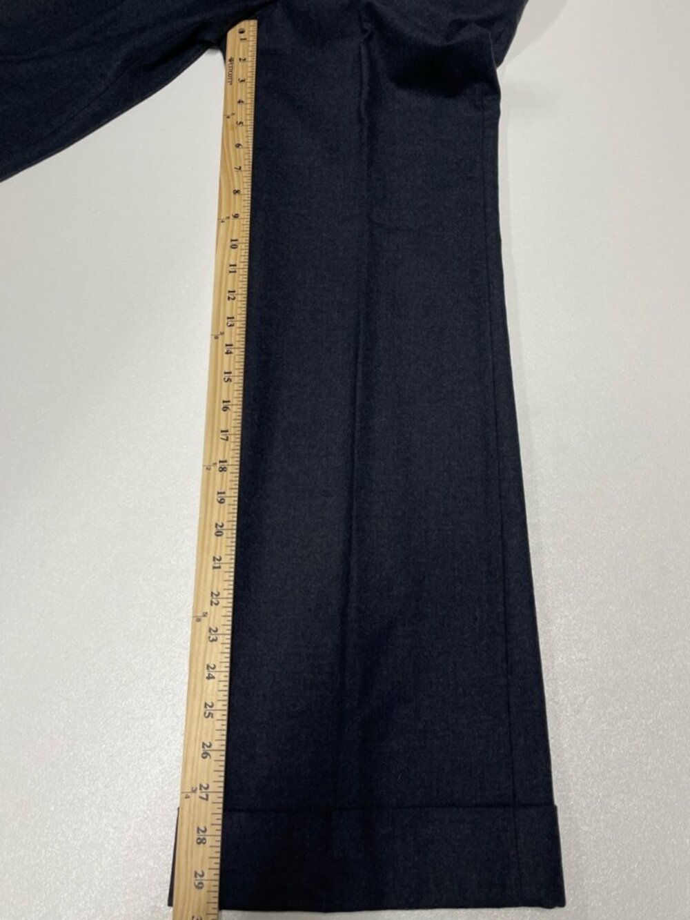 BANANA REPUBLIC Y2K Wool Jackson Fit Charcoal Grey Stretch Dress Pants - Picture 8 of 12